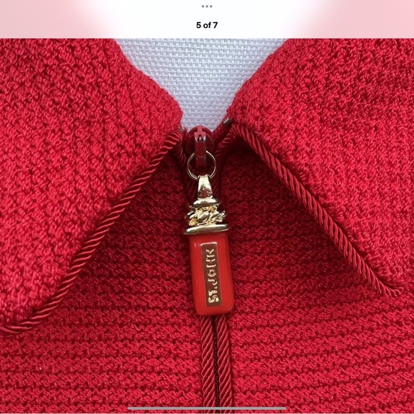 St John Collection Sz 16 candy apple 🍎 red dress suit couture Jacket - Picture 2 of 8